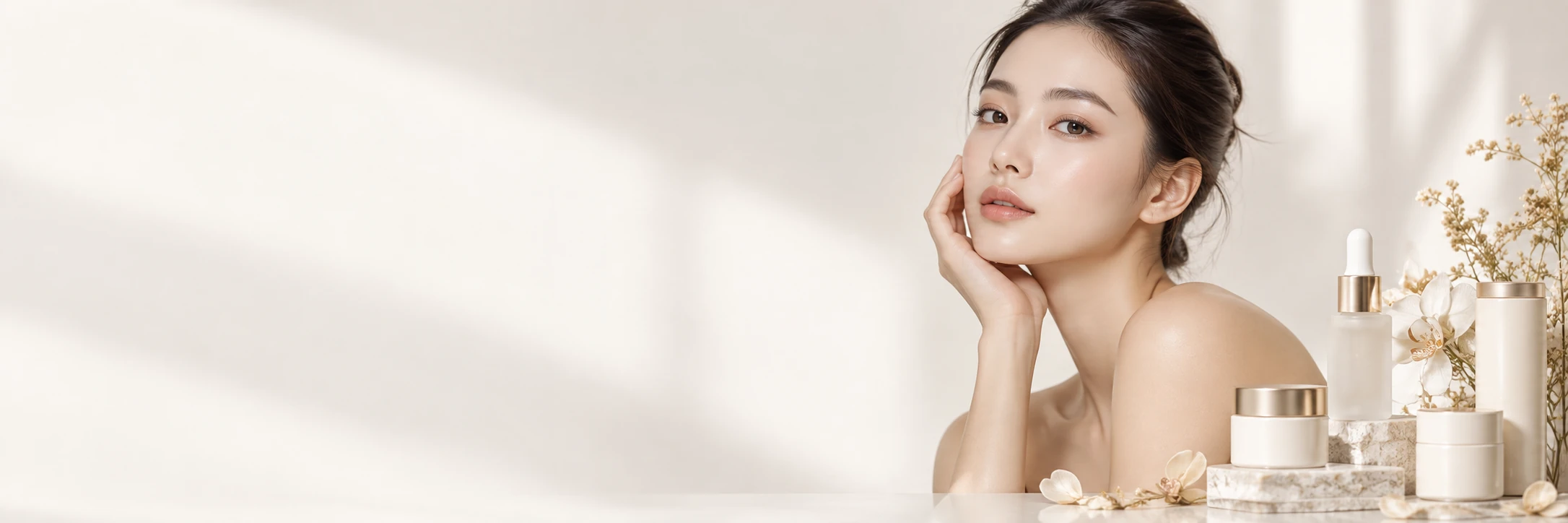 美妆产品与自然妆容的品牌视觉